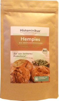 Unverträglichkeitsladen Histaminikus Brötchenbackmischung Hempies glutenfrei histaminfrei vegan Bio
